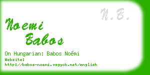 noemi babos business card