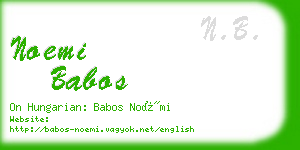 noemi babos business card